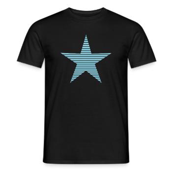 STERN. STERNE. STERN. FEST. JAHRESTAG. WEIHNACHTEN - Männer T-Shirt - Schwarz - Vorne - AI Model Male 178 light (178cm)