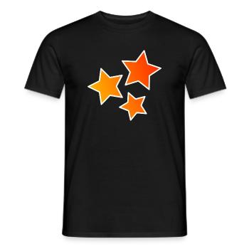 STERN. STERNE. STERN. FEST. JAHRESTAG. WEIHNACHTEN - Männer T-Shirt - Schwarz - Vorne - AI Model Male 178 light (178cm)
