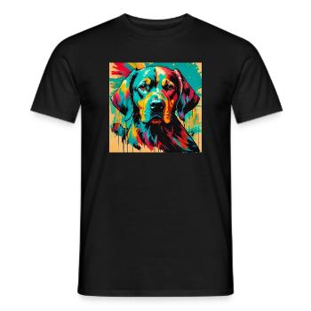 Chien - T-shirt homme - noir - Devant - AI Model Male 178 light (178cm)