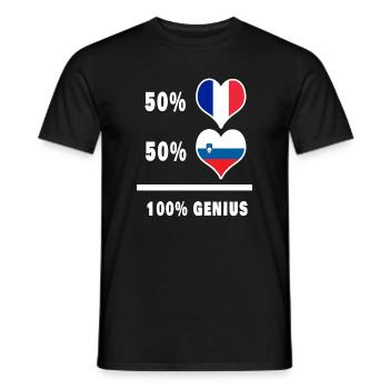 Slovenia and France 100% awesome flags - Men's T-Shirt - black - Front - AI Model Male 178 light (178cm)