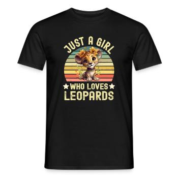 Leopard - Männer T-Shirt - Schwarz - Vorne - AI Model Male 178 light (178cm)