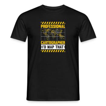 Cartography design - Men's T-Shirt - black - Front - AI Model Male 178 light (178cm)