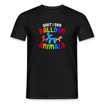 Balloon Twisting Design - Men's T-Shirt - black - Front - AI Model Male 178 light (178cm)
