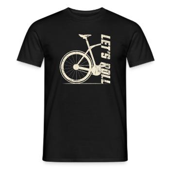 Retro-Fahrrad-Silhouette - Männer T-Shirt - Schwarz - Vorne - AI Model Male 178 light (178cm)