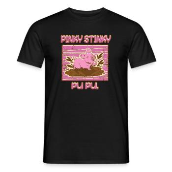 Lustiges Schweinchen - Männer T-Shirt - Schwarz - Vorne - AI Model Male 178 light (178cm)