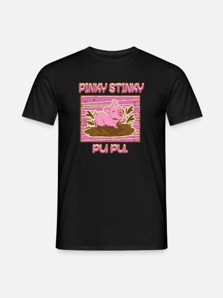Funny piggy - Men's T-Shirt - black