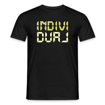 Individual -  Neon-Digitalschrift - Männer T-Shirt - Schwarz - Vorne - AI Model Male 178 light (178cm)