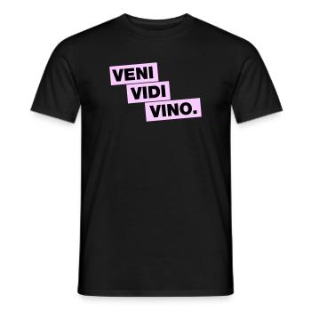 Veni Vidi Vino - Männer T-Shirt - Schwarz - Vorne - AI Model Male 178 light (178cm)