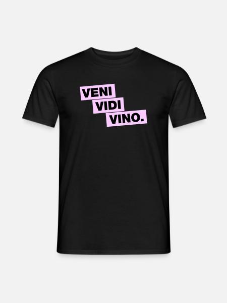 Veni Vidi Vino - Männer T-Shirt - Schwarz