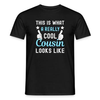 Cousin Cousine - Männer T-Shirt - Schwarz - Vorne - AI Model Male 178 light (178cm)