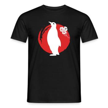 Silhouette de pingouin japonais - T-shirt homme - noir - Devant - AI Model Male 178 light (178cm)