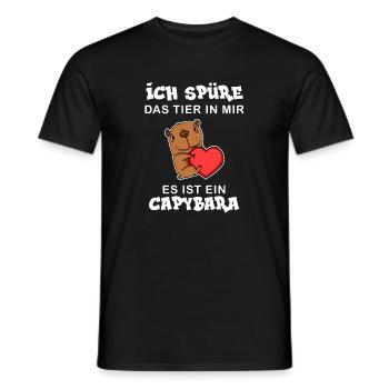 Capybara Wasserschwein Capybaras - Männer T-Shirt - Schwarz - Vorne - AI Model Male 178 light (178cm)