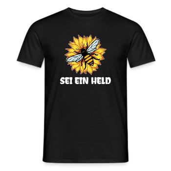 Erde Umwelt Artenschutz Statement Biene Natur - Männer T-Shirt - Schwarz - Vorne - AI Model Male 178 light (178cm)