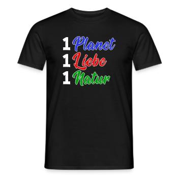 Natur Erde Umwelt Umweltfreundlich Statement - Männer T-Shirt - Schwarz - Vorne - AI Model Male 178 light (178cm)