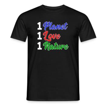 Planète Terre Mère Nature Déclaration Conservation - T-shirt homme - noir - Devant - AI Model Male 178 light (178cm)