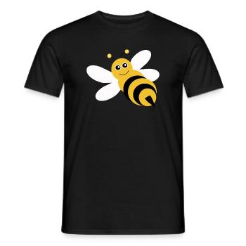 Cute Bee T-Shirt Funny Design Beekeeper - Men's T-Shirt - black - Front - AI Model Male 178 light (178cm)