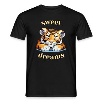 Sweet Dreams kleiner Tiger - Männer T-Shirt - Schwarz - Vorne - AI Model Male 178 light (178cm)