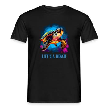 Life's a beach - T-shirt homme - noir - Devant - AI Model Male 178 light (178cm)