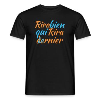 Rira bien qui rira le dernier - T-shirt homme - noir - Devant - AI Model Male 178 light (178cm)