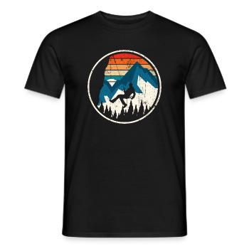 Alpine Ascent in Sunset Stripes - Men's T-Shirt - black - Front - AI Model Male 178 light (178cm)