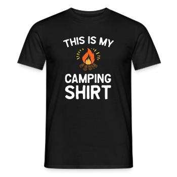 Ceci est ma chemise de camping - T-shirt homme - noir - Devant - AI Model Male 178 light (178cm)