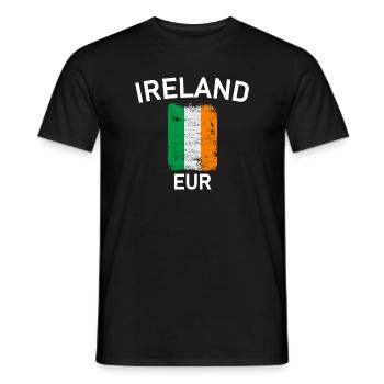 Ireland flag - Men's T-Shirt - black - Front - AI Model Male 178 light (178cm)