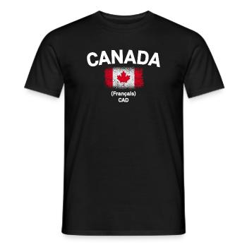 Franglais CAD kanadische Flagge - Männer T-Shirt - Schwarz - Vorne - AI Model Male 178 light (178cm)
