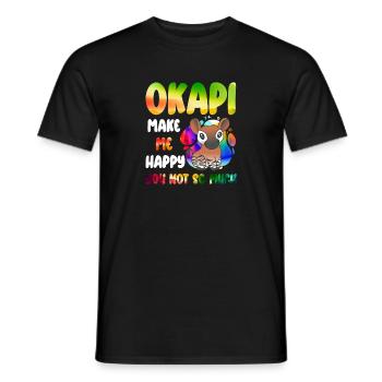 Okapi Wächter des Waldes - Männer T-Shirt - Schwarz - Vorne - AI Model Male 178 light (178cm)
