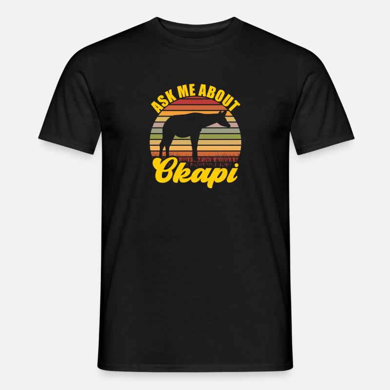 Okapi in der Wildnis entdecken - Männer T-Shirt - Schwarz