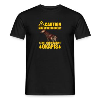 Okapi der Waldflüsterer - Männer T-Shirt - Schwarz - Vorne - AI Model Male 178 light (178cm)
