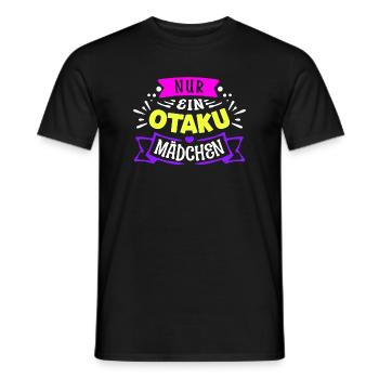Herz Anime Mädchen Statement Otaku Manga Japan - Männer T-Shirt - Schwarz - Vorne - AI Model Male 178 light (178cm)
