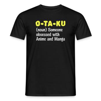 Manga Comic Anime Déclaration Japonaise Otaku - T-shirt homme - noir - Devant - AI Model Male 178 light (178cm)