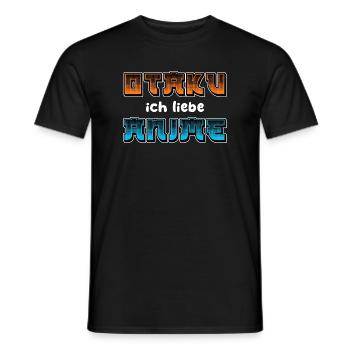 Manga Statement Anime Comic Otaku Japanisch - Männer T-Shirt - Schwarz - Vorne - AI Model Male 178 light (178cm)