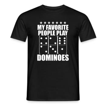 Domino Spiel Design - Männer T-Shirt - Schwarz - Vorne - AI Model Male 178 light (178cm)