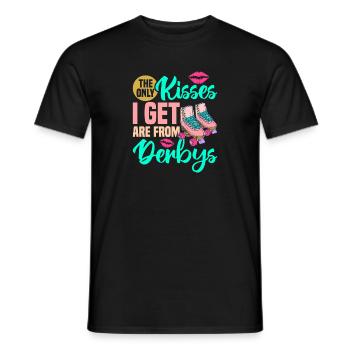 design de patins à roulettes - T-shirt homme - noir - Devant - AI Model Male 178 light (178cm)