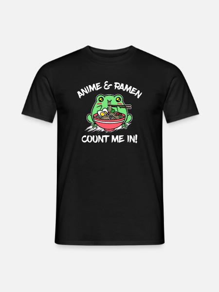 Anime Ramen Japan Statement Zeichentrick Comic - Männer T-Shirt - Schwarz