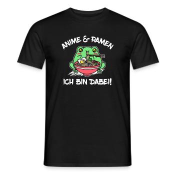 Japan Statement Anime Manga Ramen Zeichentrick - Männer T-Shirt - Schwarz - Vorne - AI Model Male 178 light (178cm)