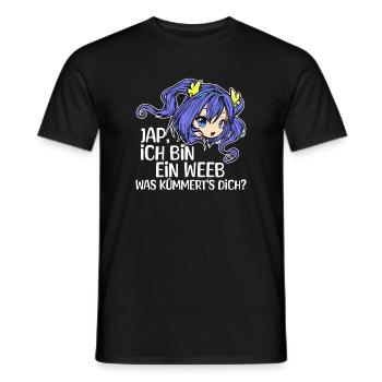 Anime Statement Mädchen Manga Zeichentrick Comic - Männer T-Shirt - Schwarz - Vorne - AI Model Male 178 light (178cm)