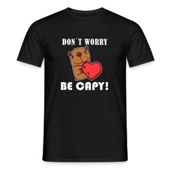 Capybara Wasserschwein Capybaras - T-shirt homme - noir - Devant - AI Model Male 178 light (178cm)