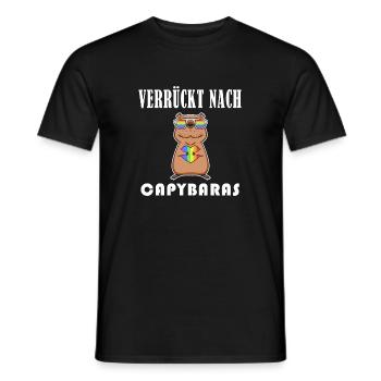 Capybara Wasserschwein Capybaras - Männer T-Shirt - Schwarz - Vorne - AI Model Male 178 light (178cm)