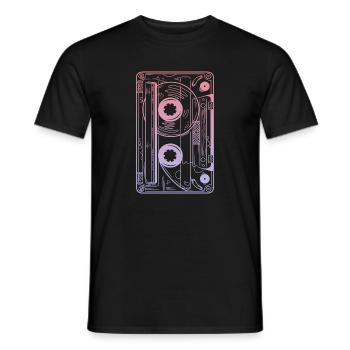 Kassette 90er Party 80er Jahre Retro Musik Tape - Männer T-Shirt - Schwarz - Vorne - AI Model Male 178 light (178cm)