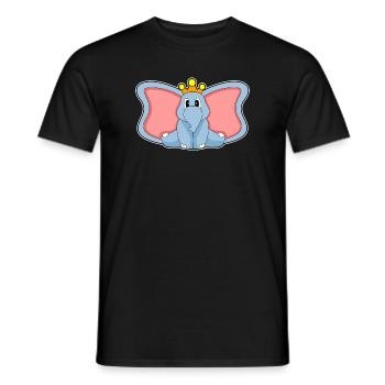 Couronne d’éléphant - T-shirt homme - noir - Devant - AI Model Male 178 light (178cm)
