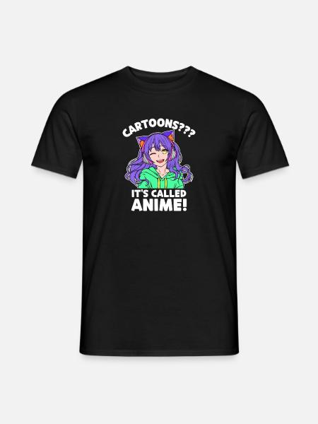 Manga Trickfilm Anime Comic Japan Zeichentrick - Männer T-Shirt - Schwarz