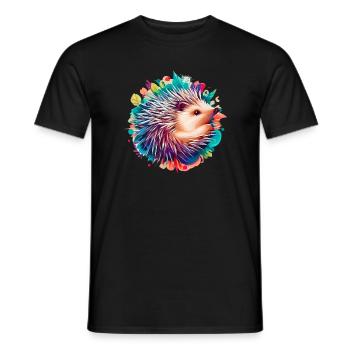 Igel - Männer T-Shirt - Schwarz - Vorne - AI Model Male 178 light (178cm)
