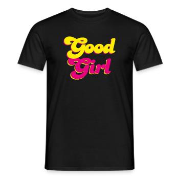 Good Girl Retro pink Energie Mädchen Power Vibes - Männer T-Shirt - Schwarz - Vorne - AI Model Male 178 light (178cm)