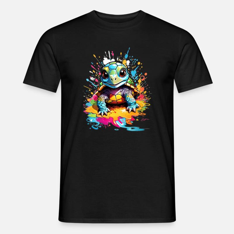 Schildkröte - Männer T-Shirt - Schwarz