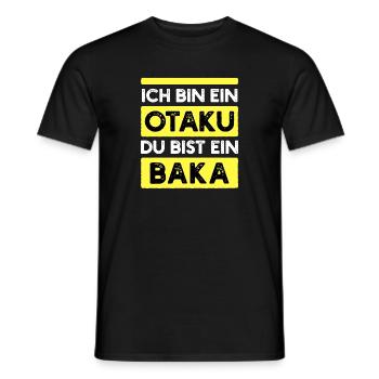Otaku Statement Manga Animation Japan Anime Baka - Männer T-Shirt - Schwarz - Vorne - AI Model Male 178 light (178cm)