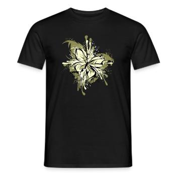 Papillon Abstrait Explosion Couleurs Graphique - T-shirt homme - noir - Devant - AI Model Male 178 light (178cm)