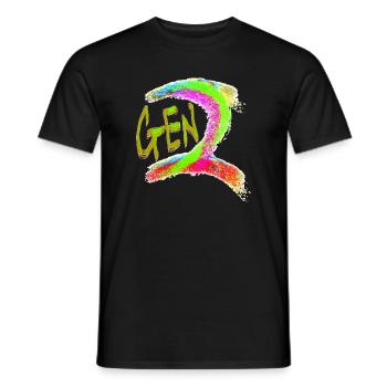 Génération Z - T-shirt homme - noir - Devant - AI Model Male 178 light (178cm)