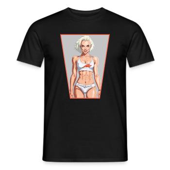 Fitness Girl - T-shirt homme - noir - Devant - AI Model Male 178 light (178cm)